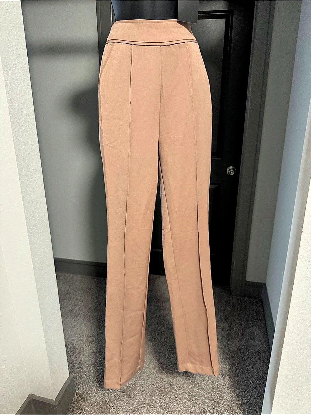 JLUXLABEL Stay Sharp Trousers Wide Leg Brown Small